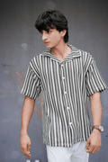 ARK Moss Cuban Shirt - front open