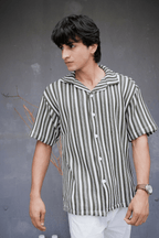 ARK Moss Cuban Shirt - front open