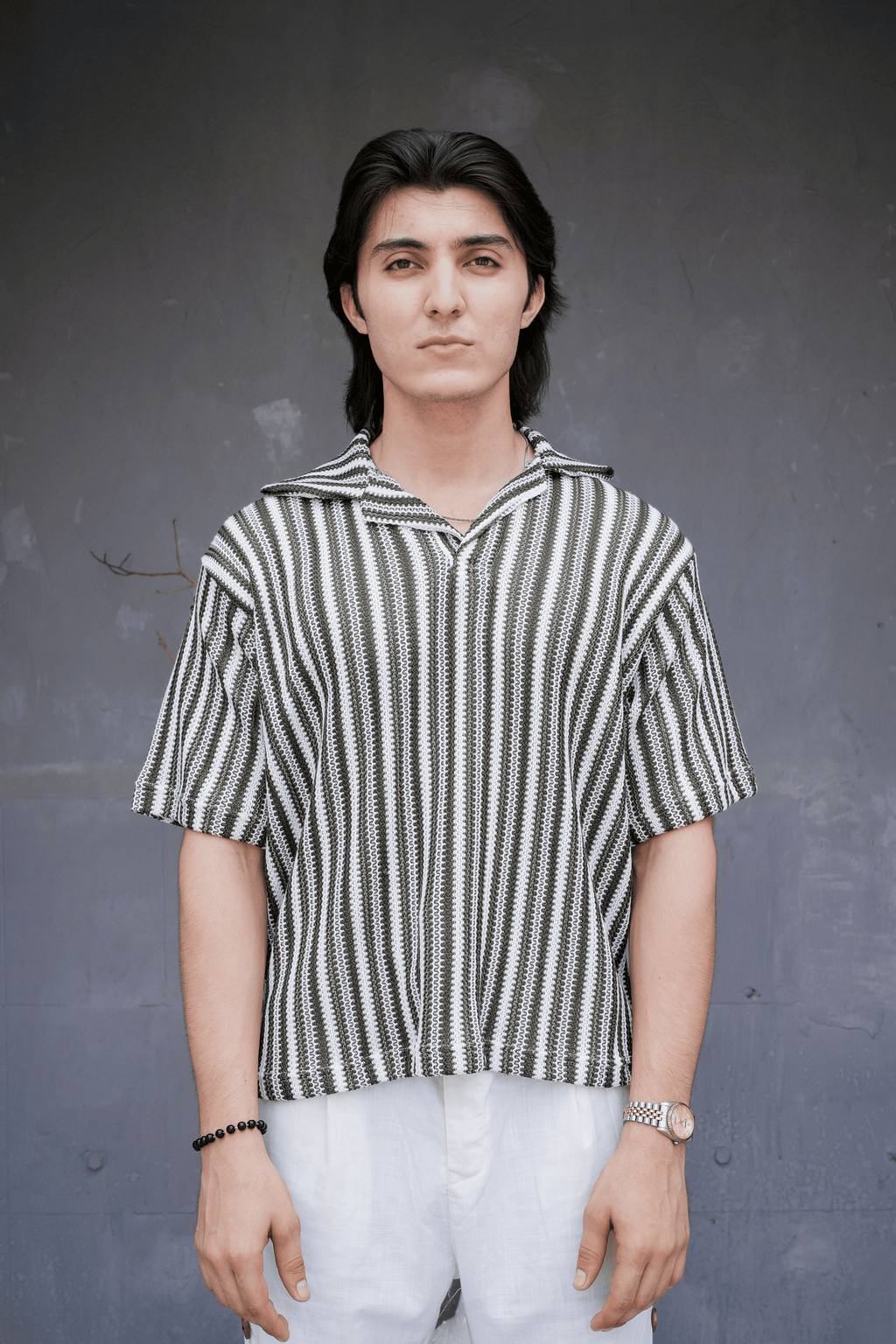 ARK Moss Cuban Shirt - front view