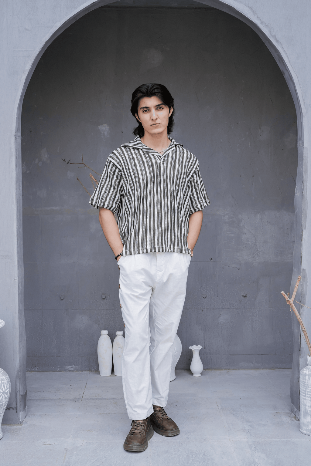 ARK Moss Cuban Shirt - full body standing