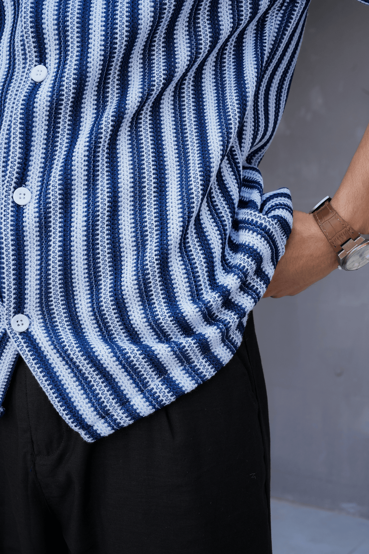 Tide Stripe Cuban Shirt