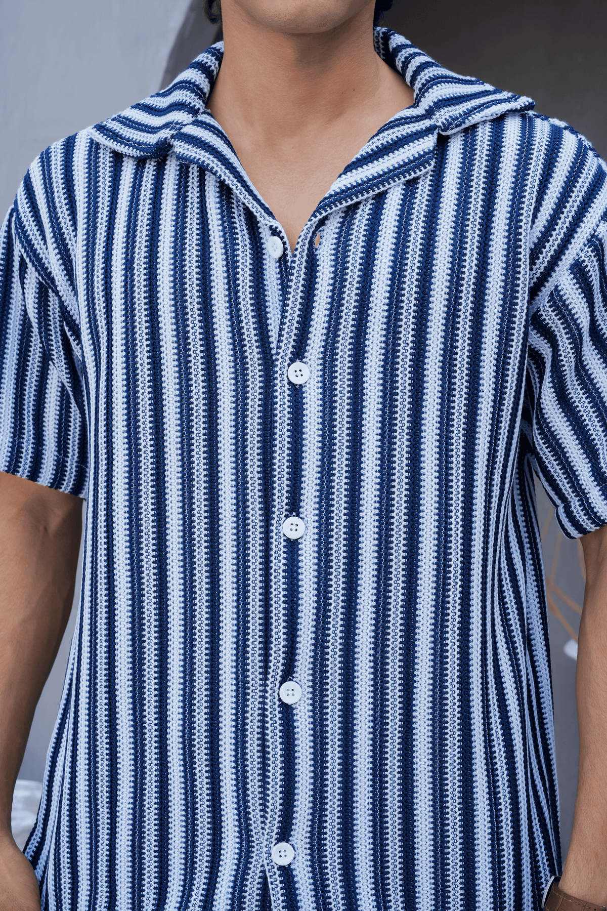 Tide Stripe Cuban Shirt