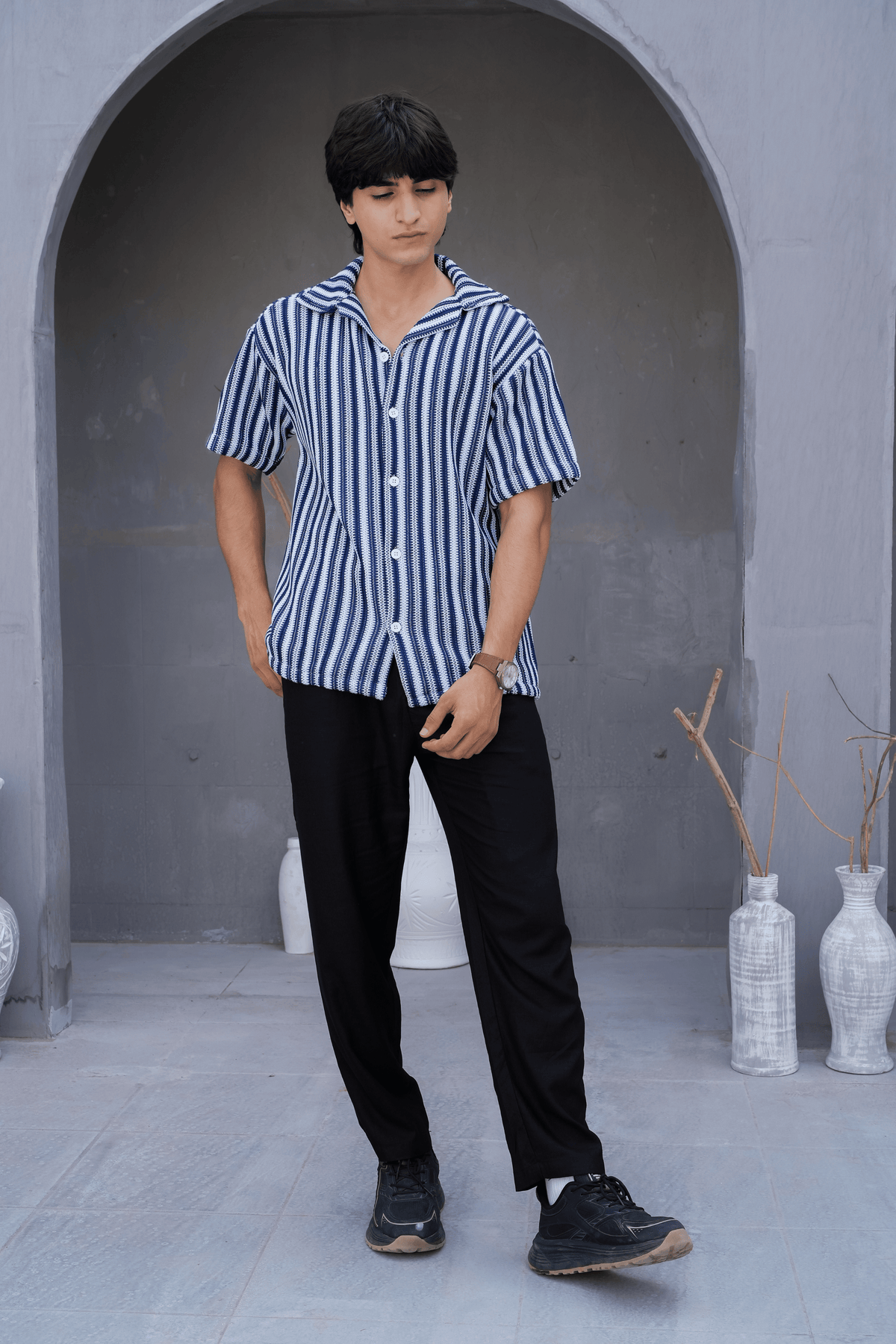 Tide Stripe Cuban Shirt