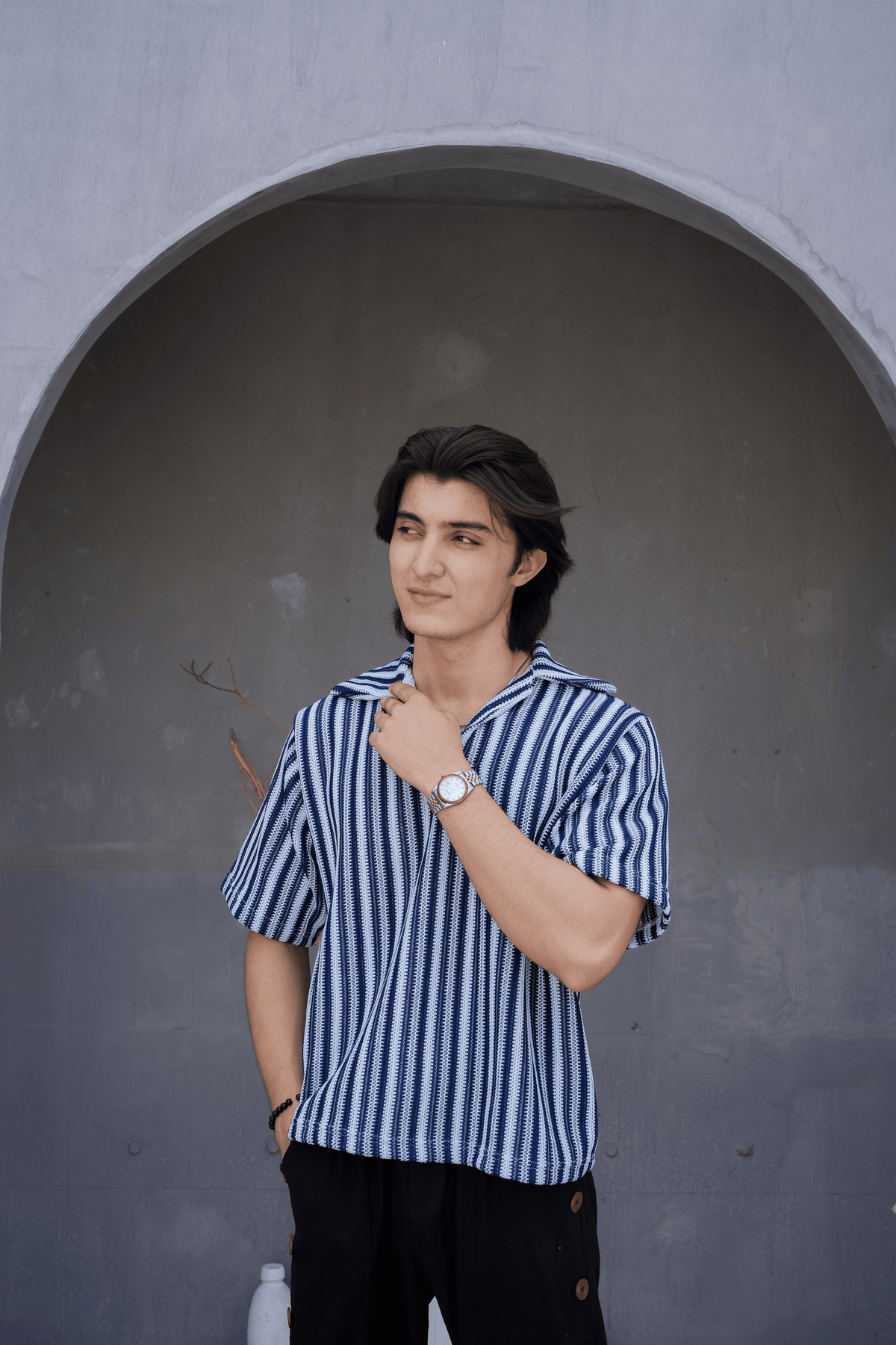 Tide Stripe Knit Polo