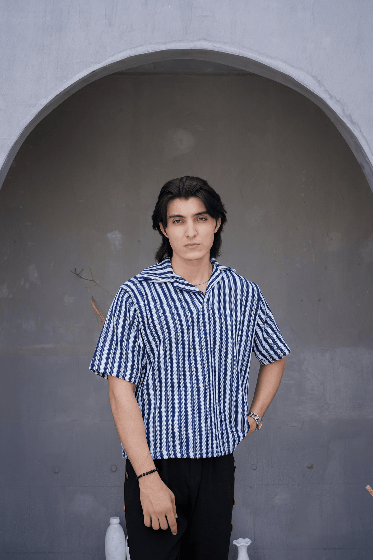 Tide Stripe Knit Polo