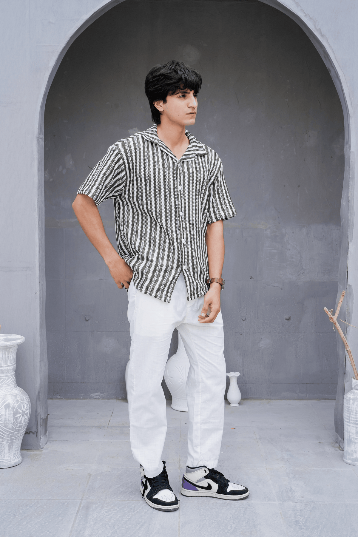 White Relaxed Trousers