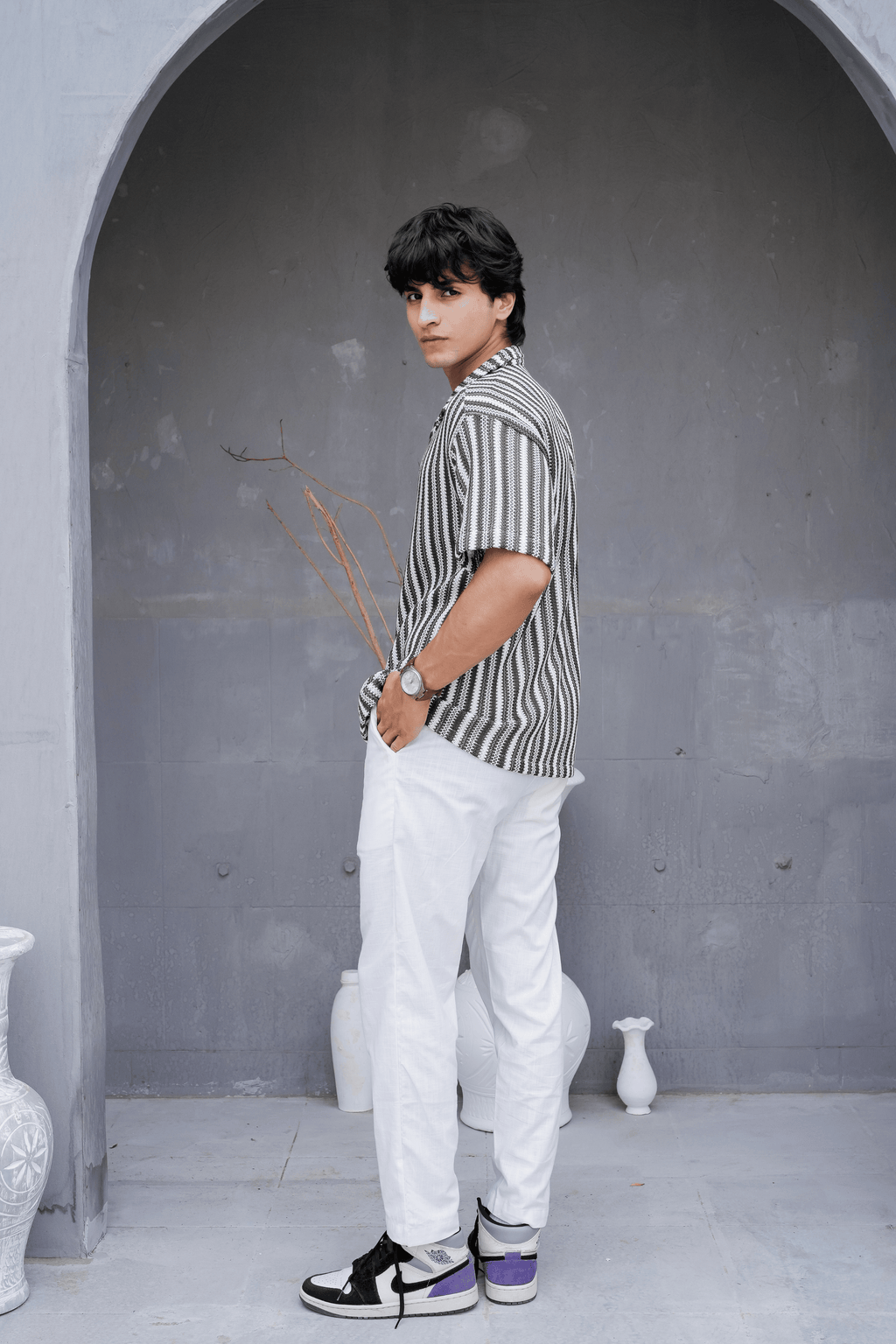 White Relaxed Trousers