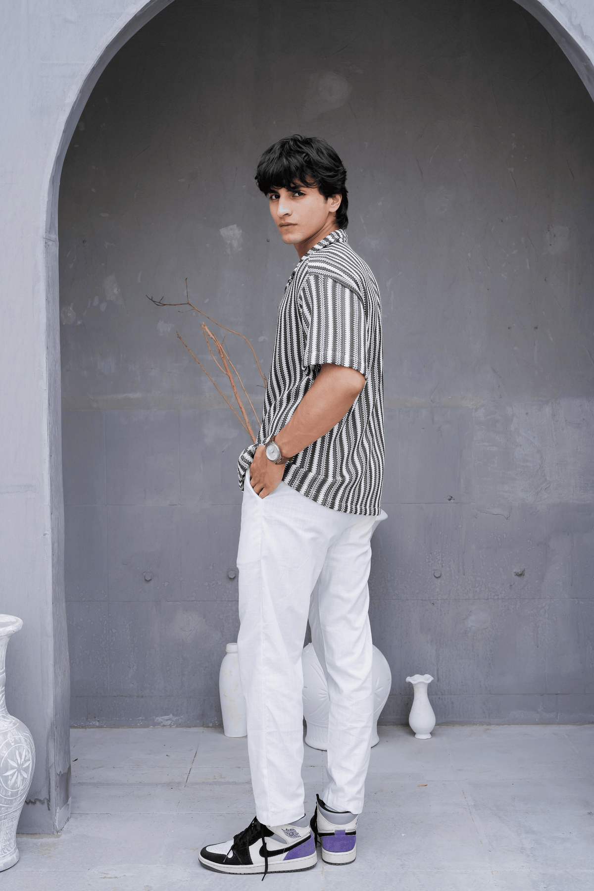 White Relaxed Trousers