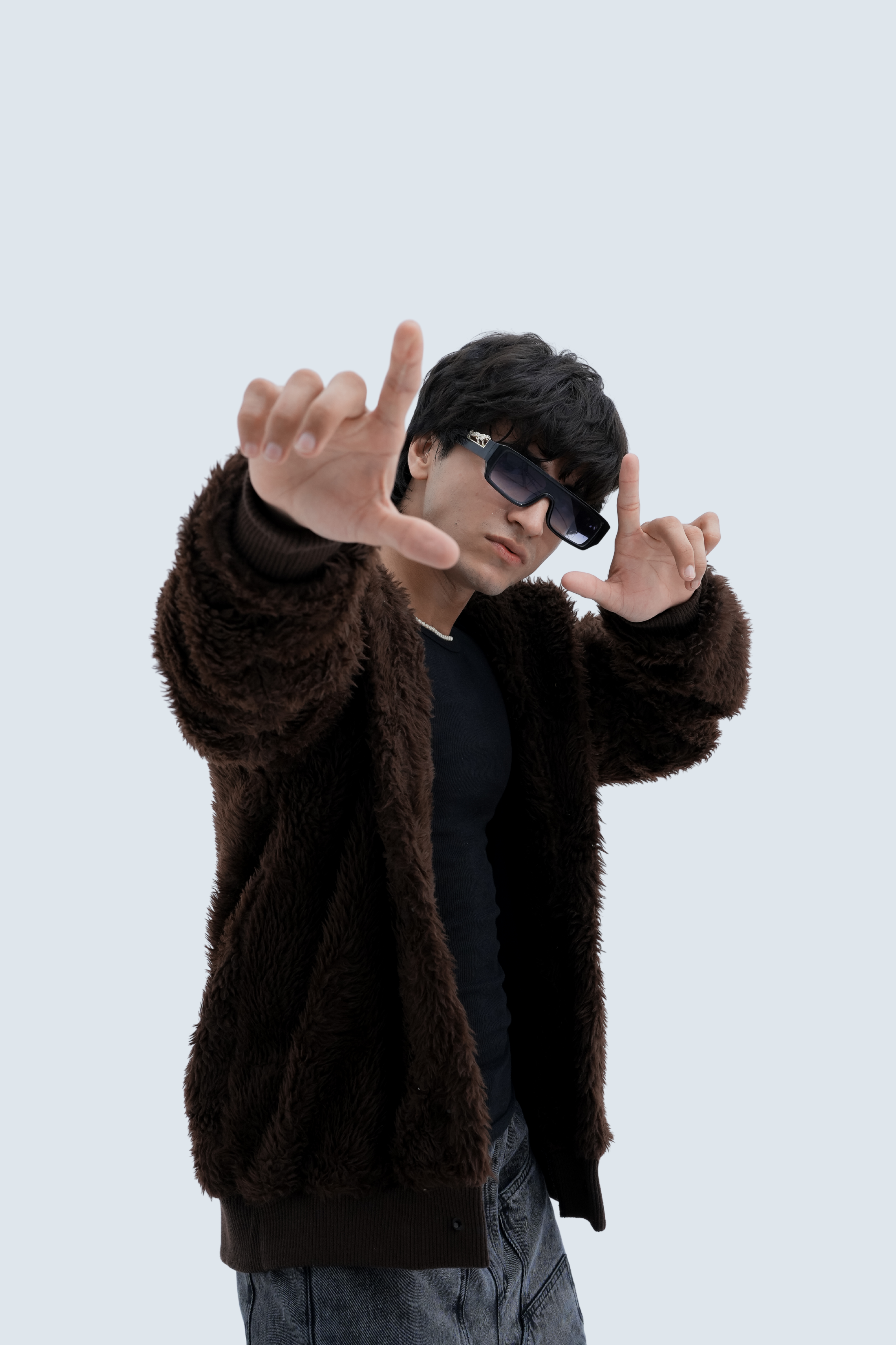 Espresso Faux Fur Jacket - styled view