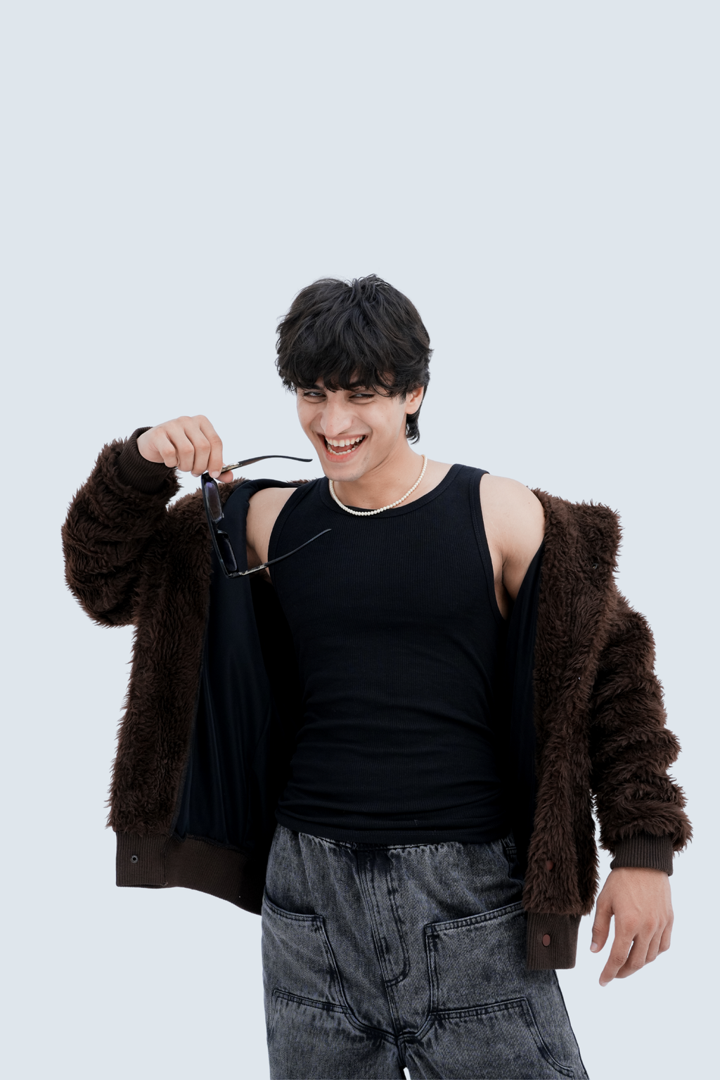 Espresso Faux Fur Jacket - detail view