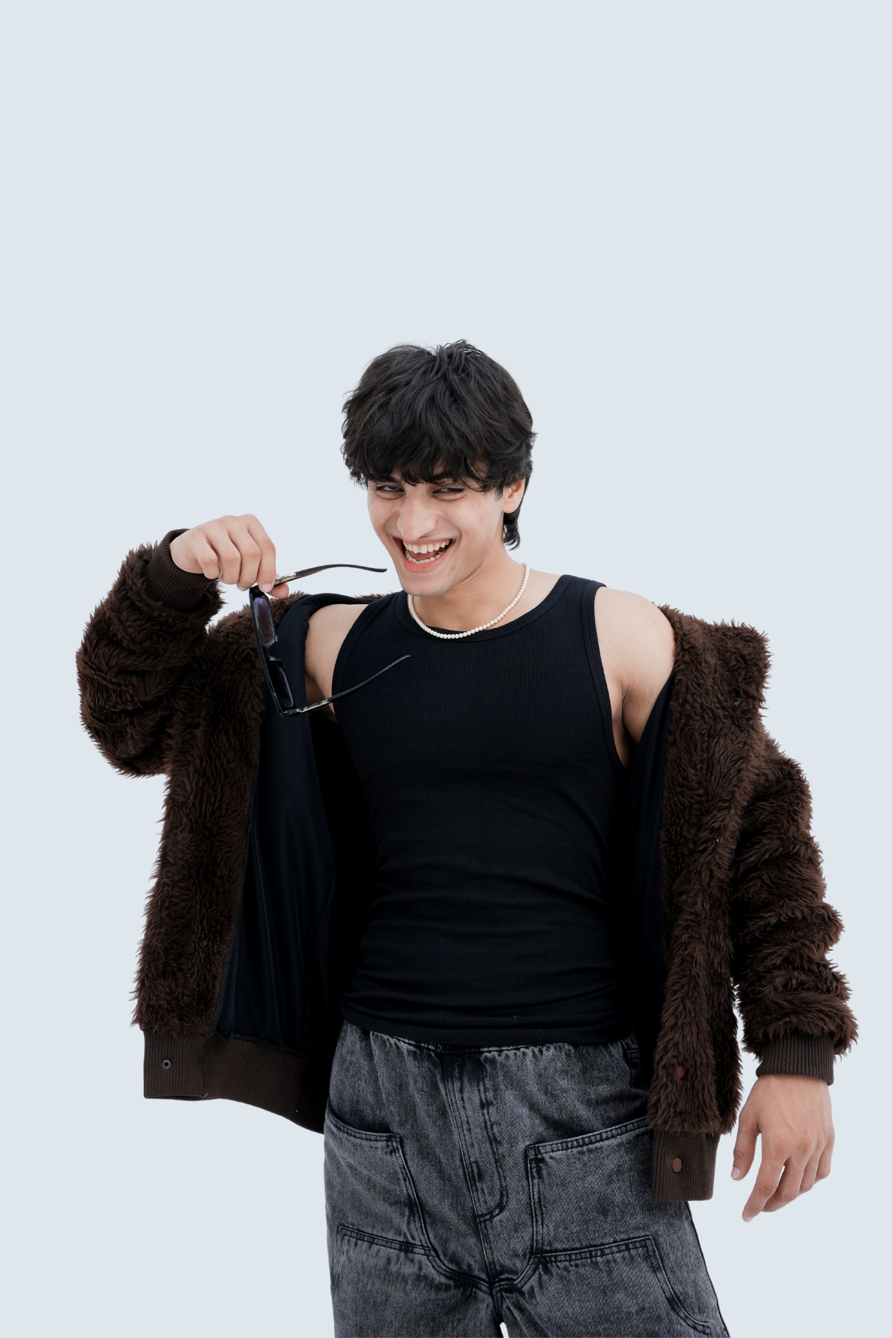 Espresso Faux Fur Jacket - detail view