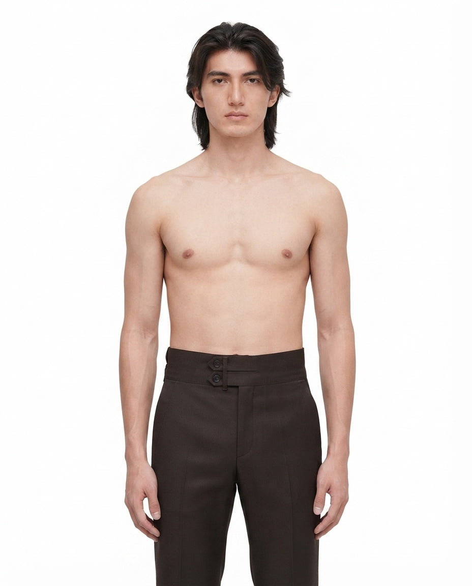 Tab-Waist Tailored Pant