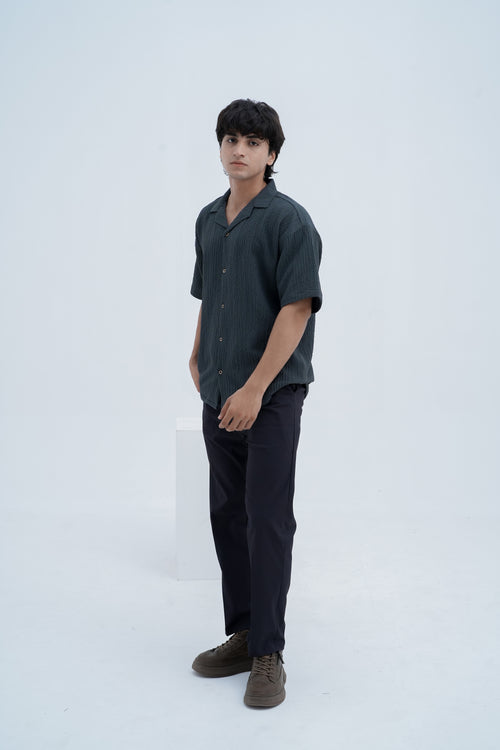 Horizon Camp Shirt in Charcoal - front view