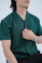 ARK Verde Cuban Shirt - front detail