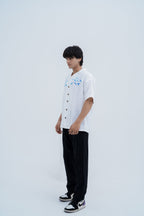 Flight Embroidered Camp Shirt - front view standing