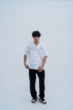 Flight Embroidered Camp Shirt - front view