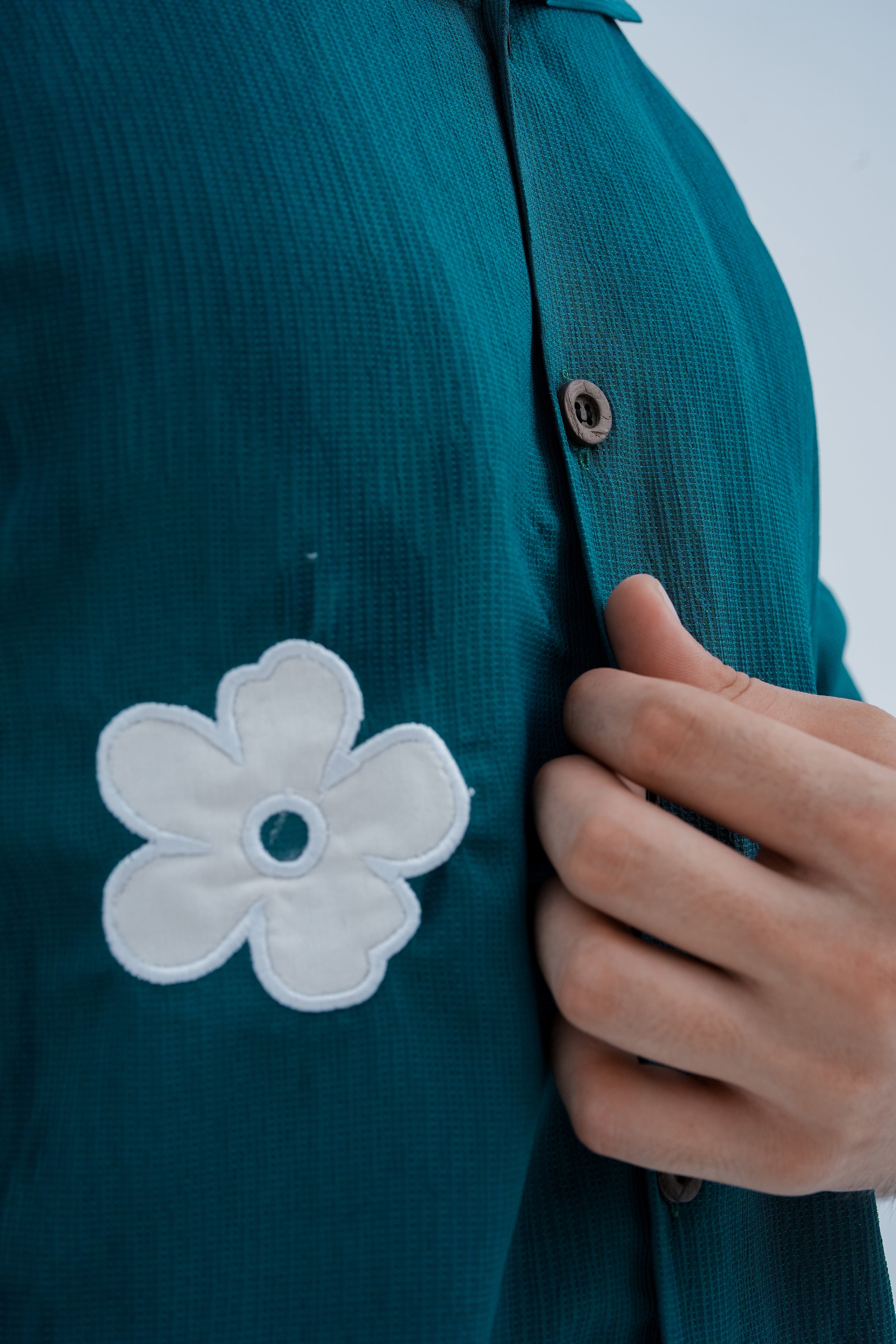 Daisy Patch Shirt - patch detail close up