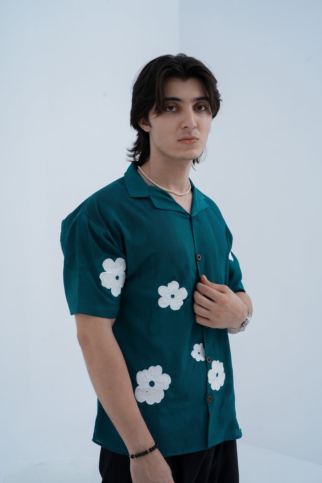 Daisy Patch Shirt - front view standing