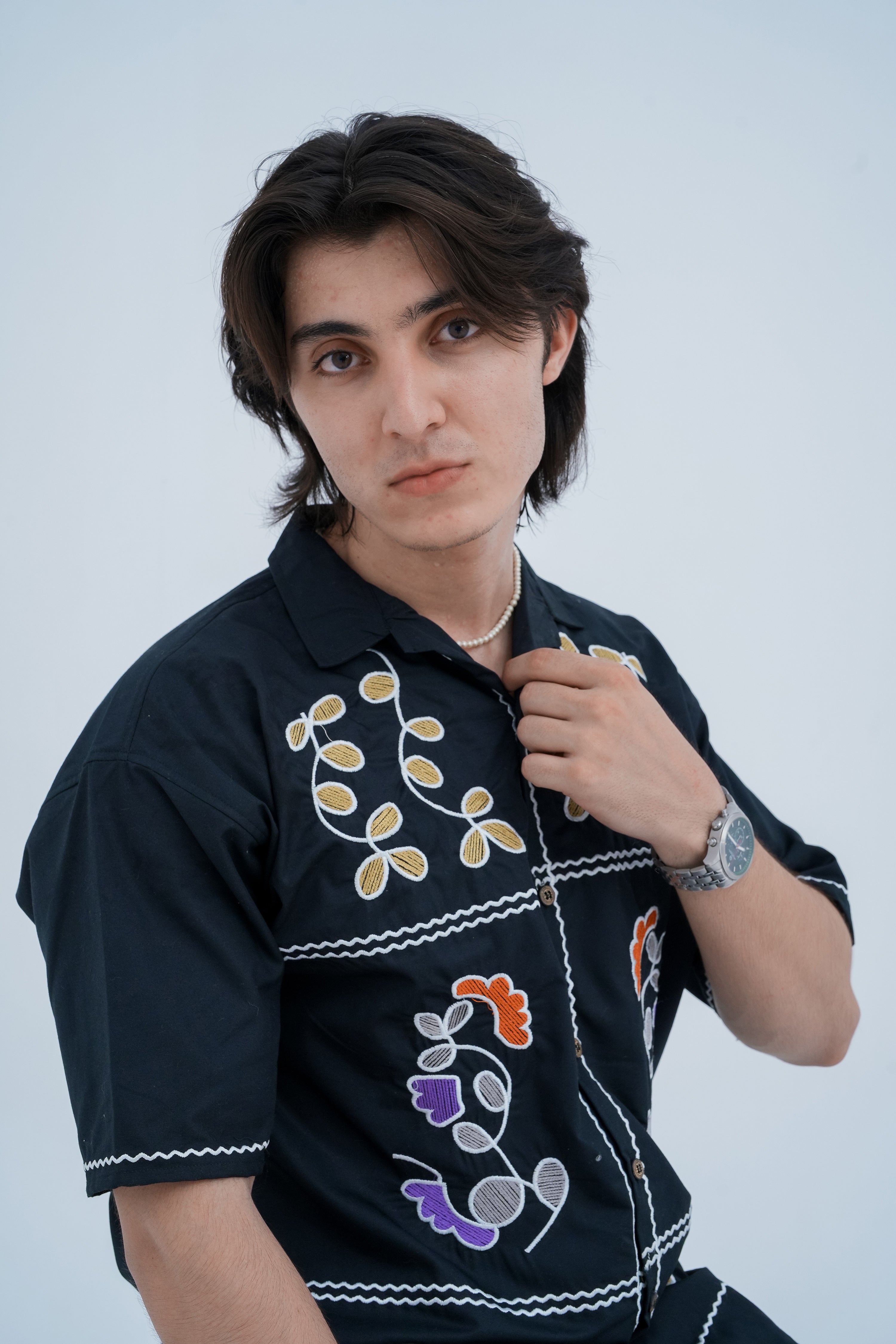 Wander Embroidered Shirt - front view