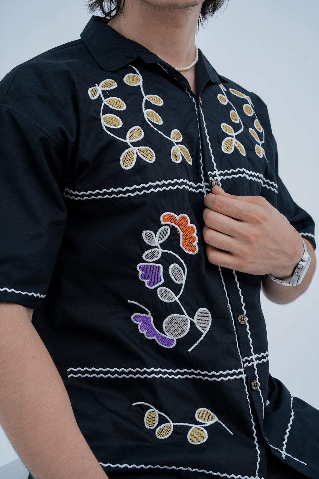 Wander Embroidered Shirt - front bust