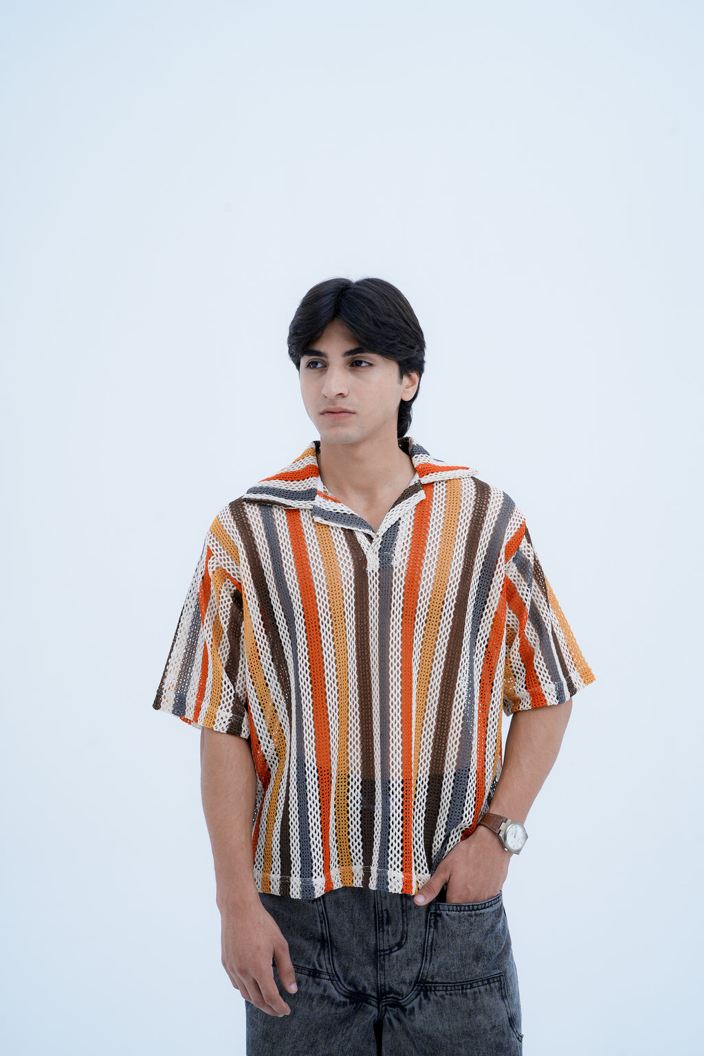 Sunset Stripe Polo - front view