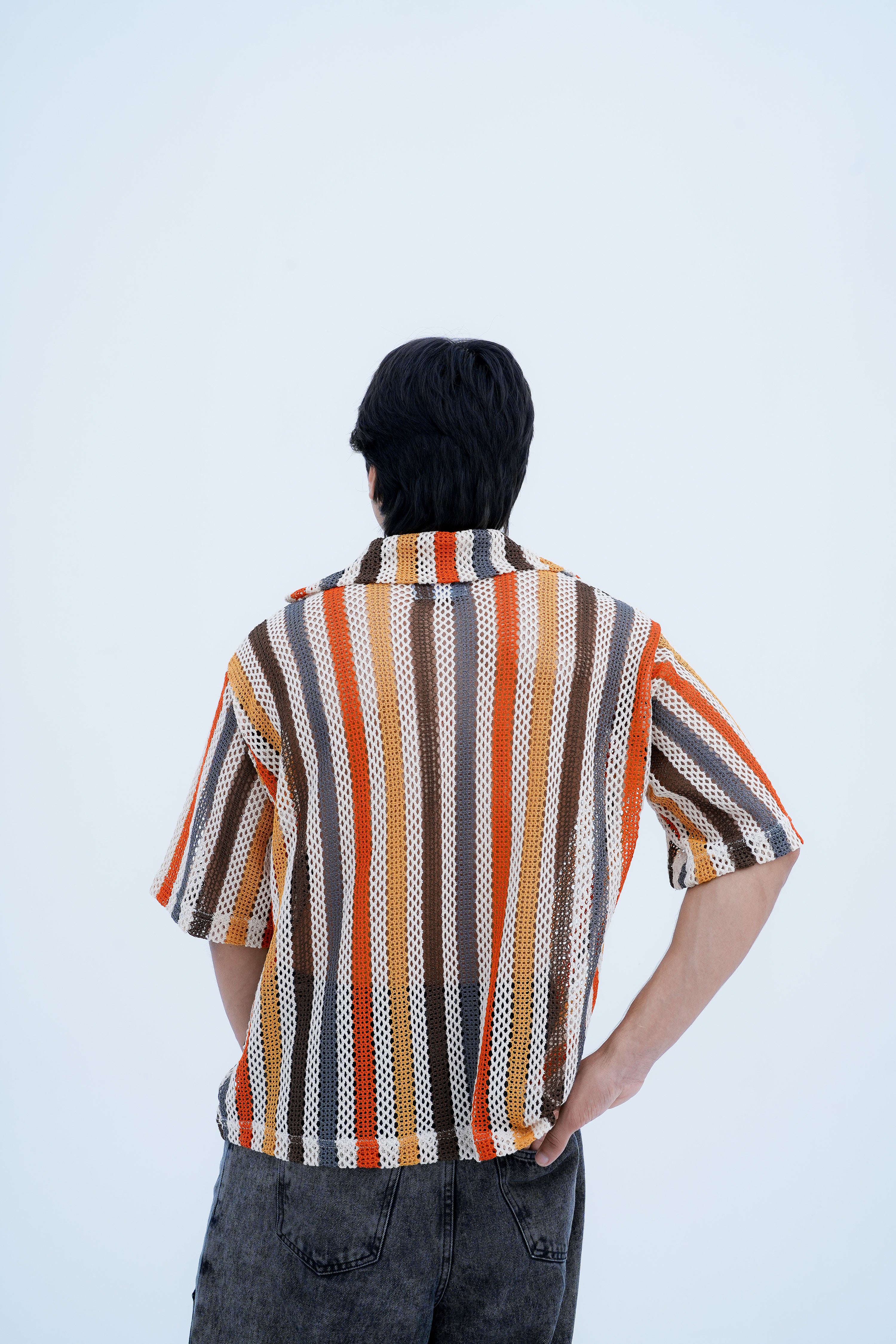 Sunset Stripe Polo - back view