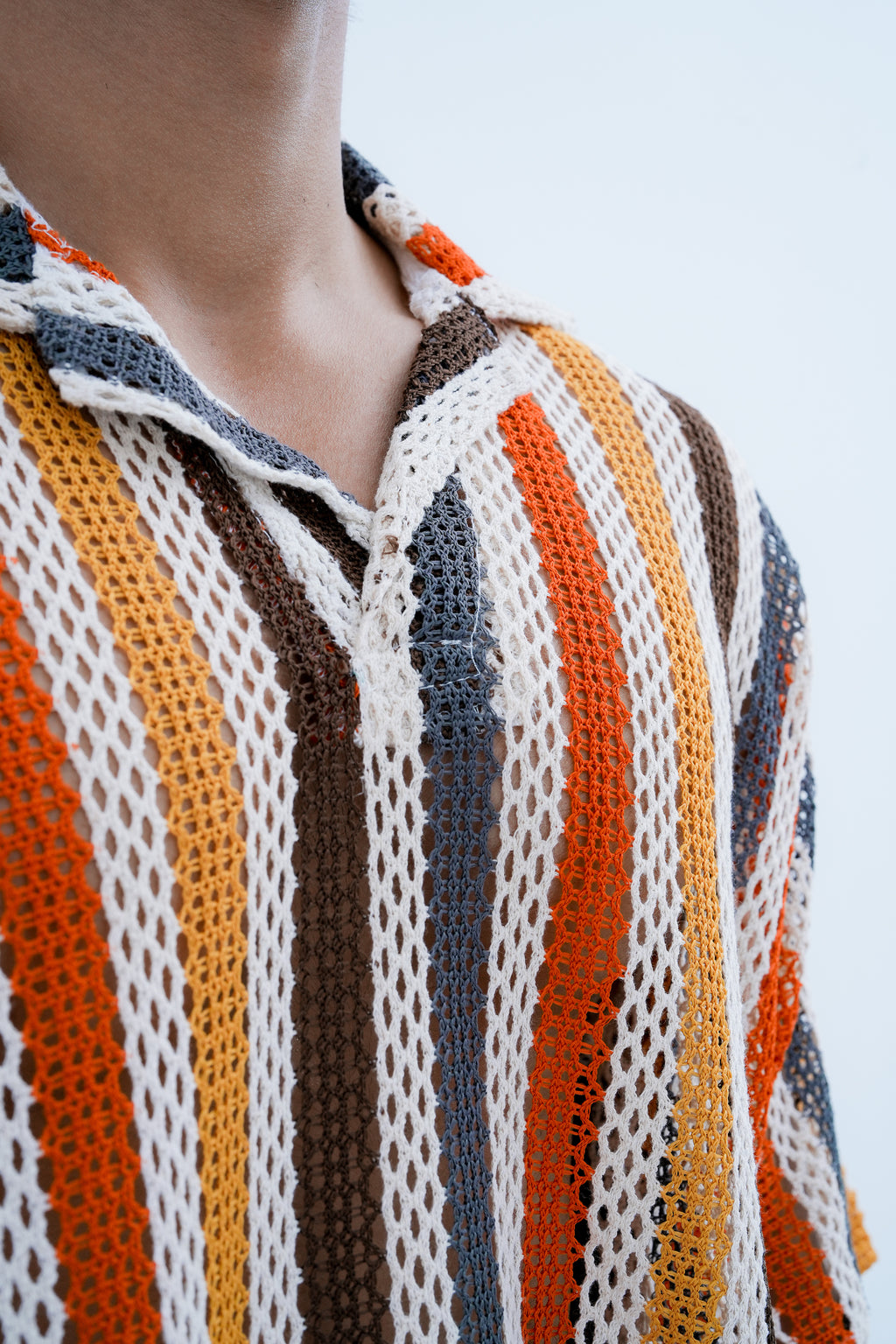 Sunset Stripe Polo - texture detail