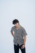Pinstripe Camp Shirt - front view