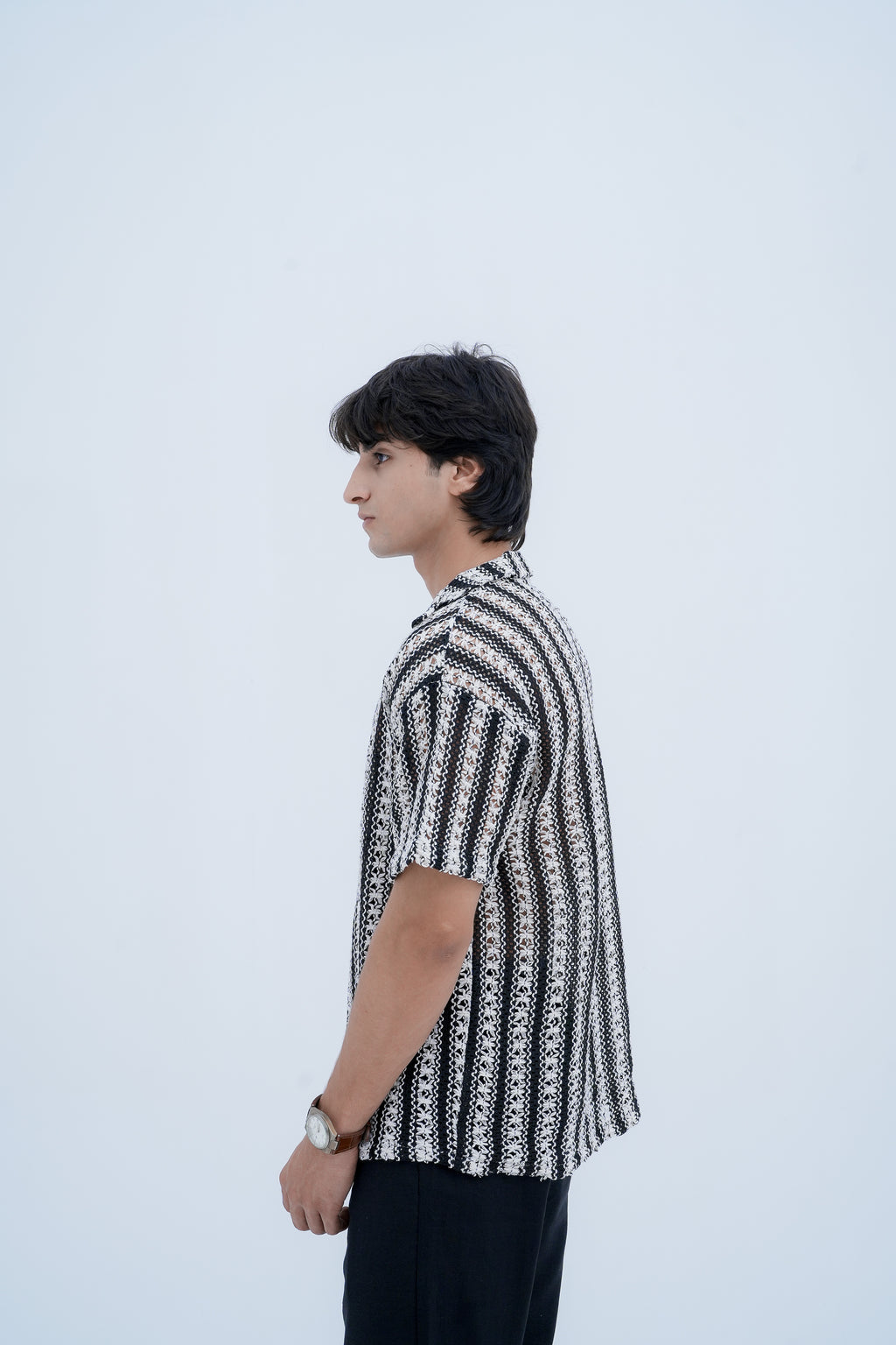Pinstripe Camp Shirt - side view