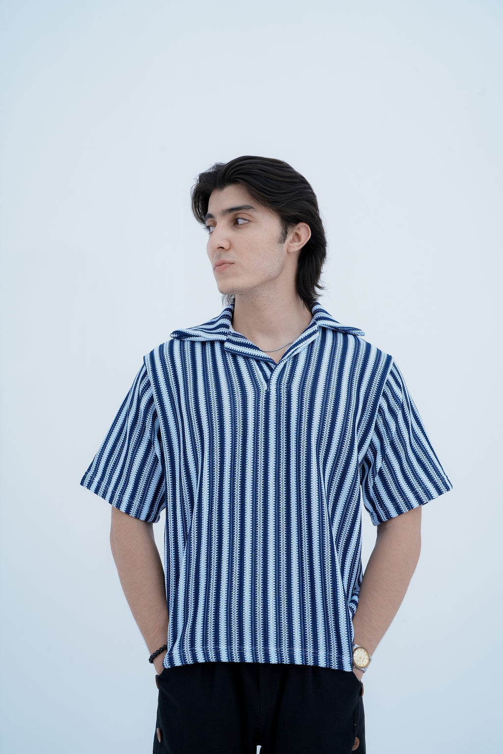 Tide Stripe Shirt - front pose