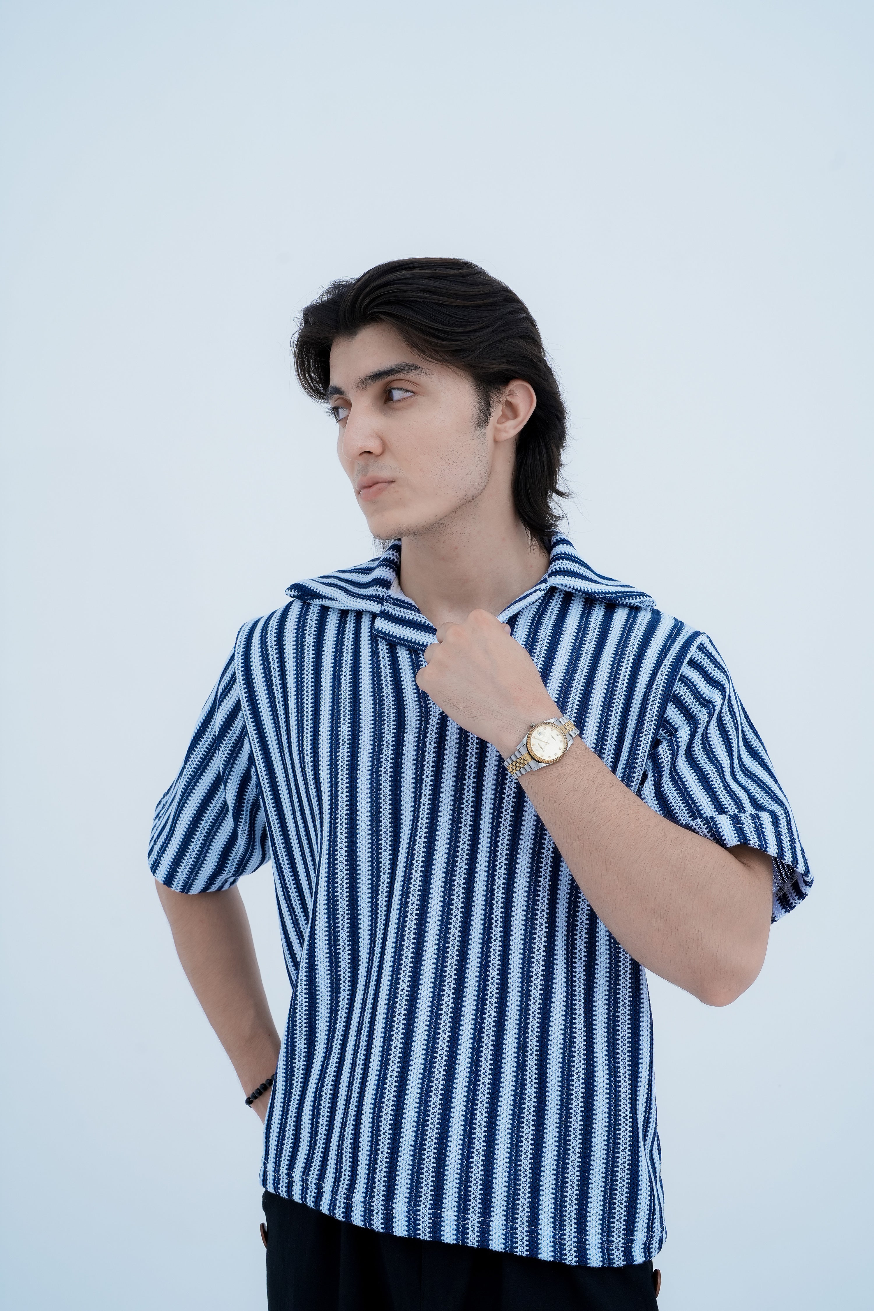 Tide Stripe Shirt - front bust