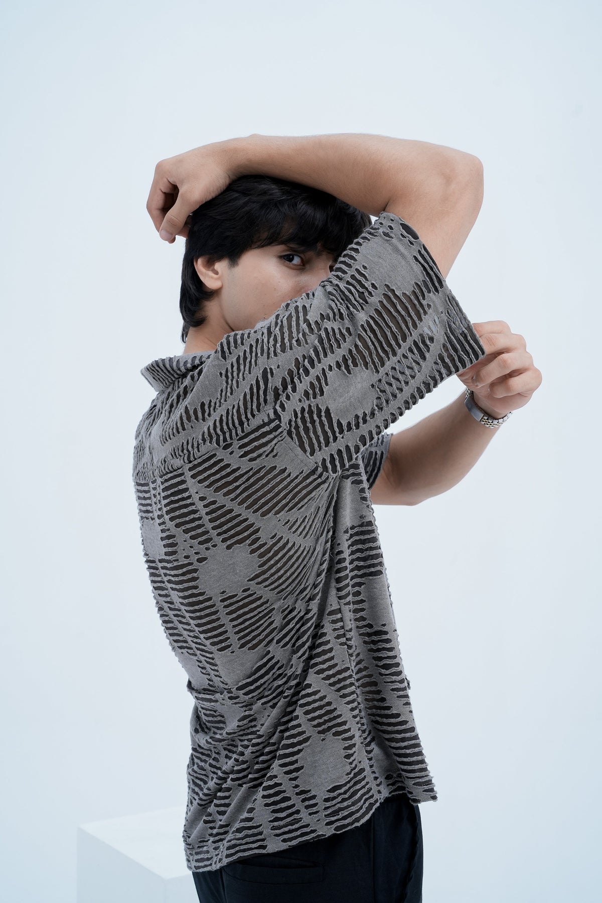 Fog Textured Shirt - side pose