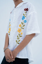 Wildflower Embroidered Shirt - side embroidery detail