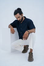 Harbor Camp Shirt - seated pose