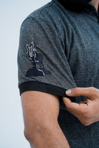 Onyx Contrast Polo - sleeve emblem detail