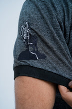 Onyx Contrast Polo - sleeve emblem close up
