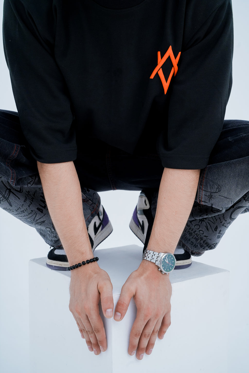Mark Logo Tee - chest logo pose