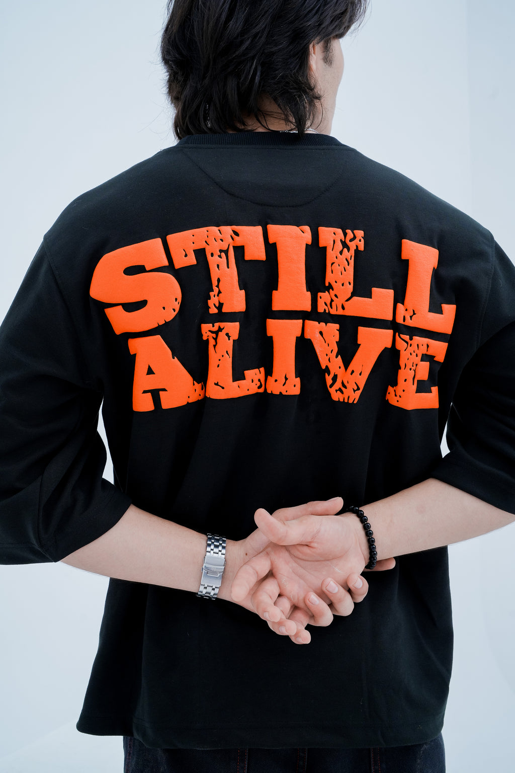 Still Alive Tee - back print close up
