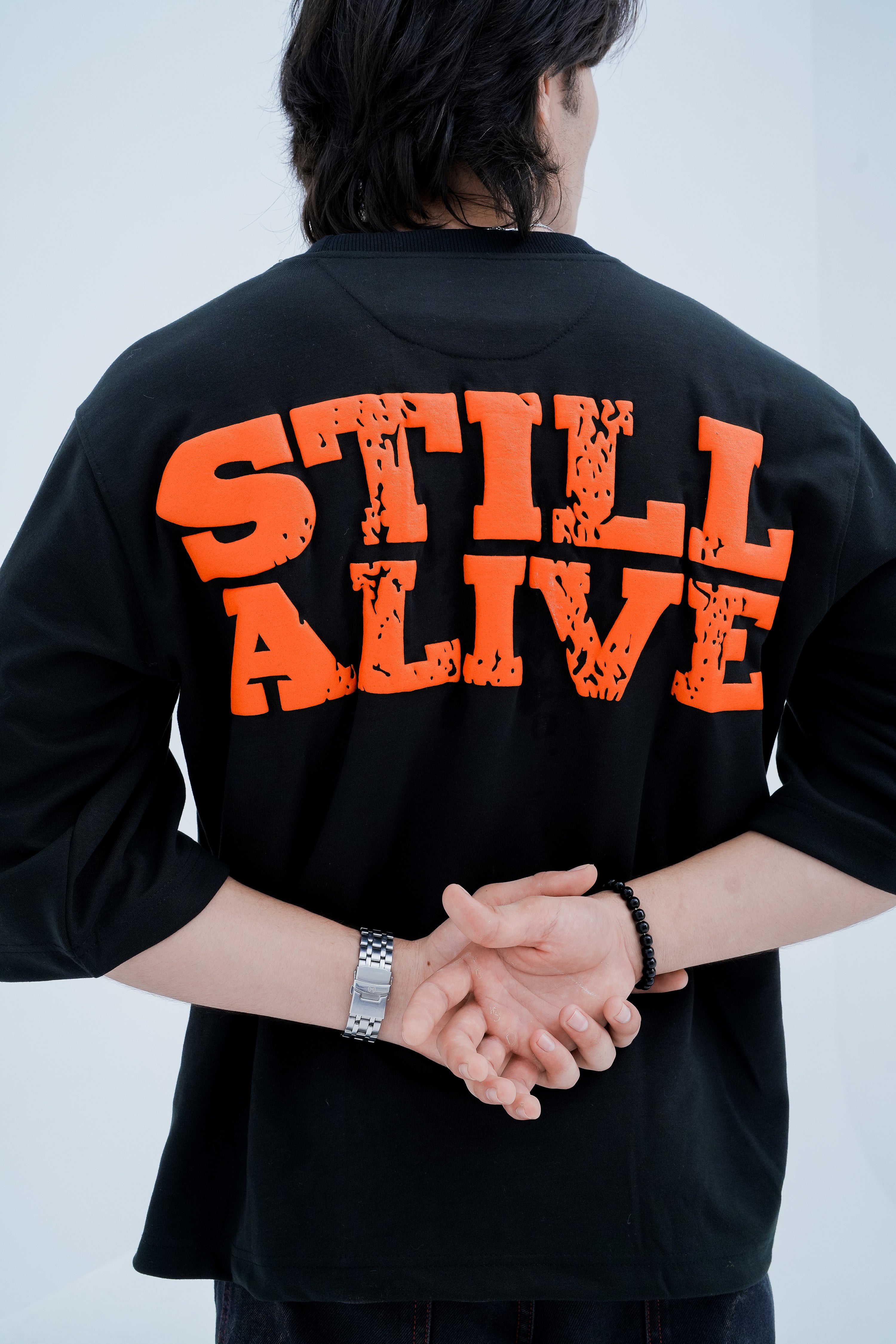 Still Alive Tee - back print close up