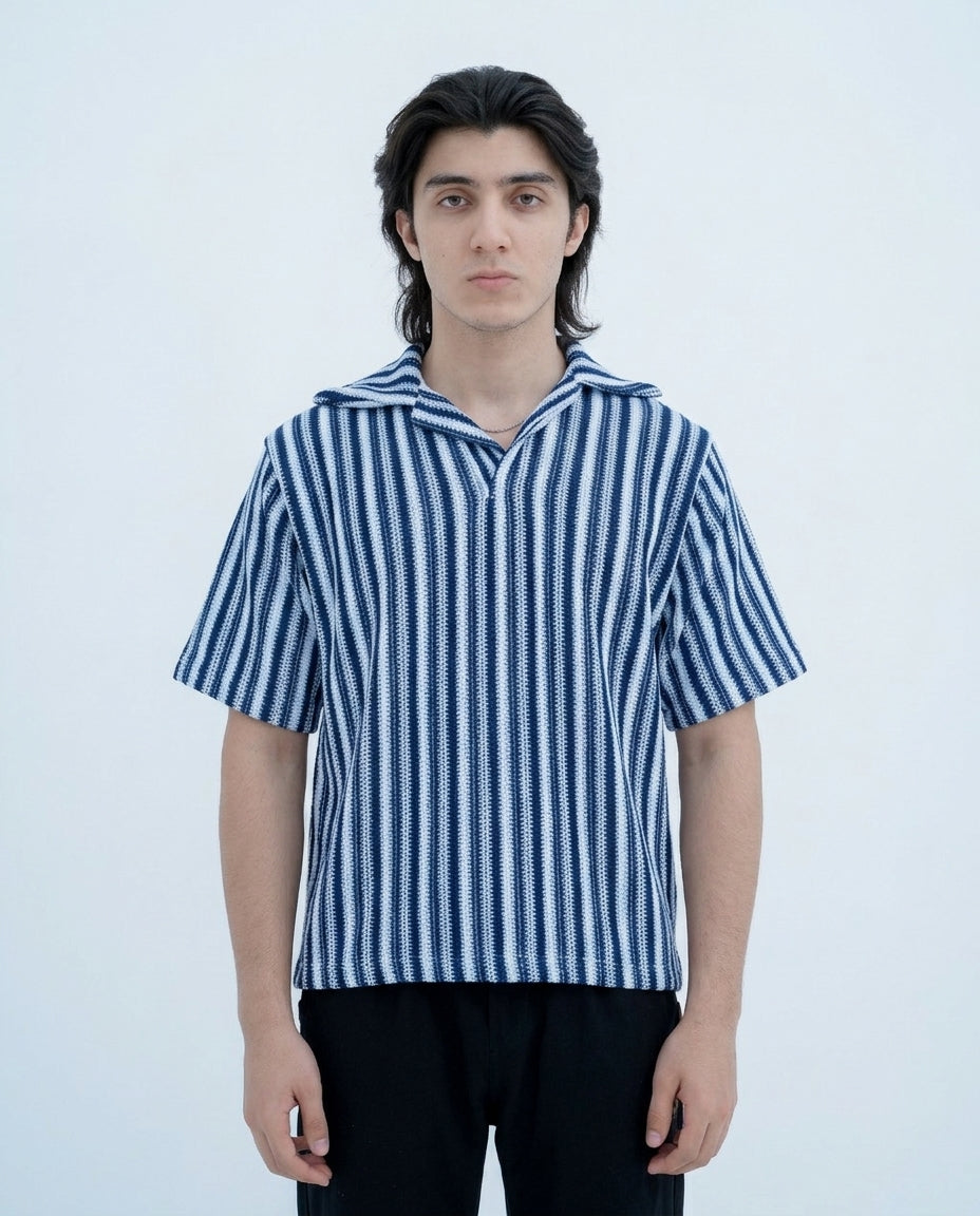 Tide Stripe Knit Polo