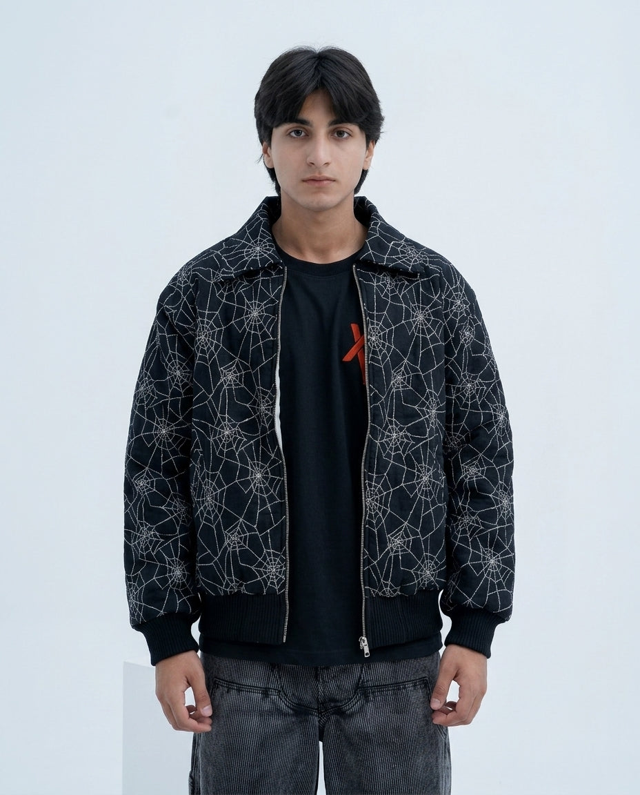Web Print Bomber Jacket
