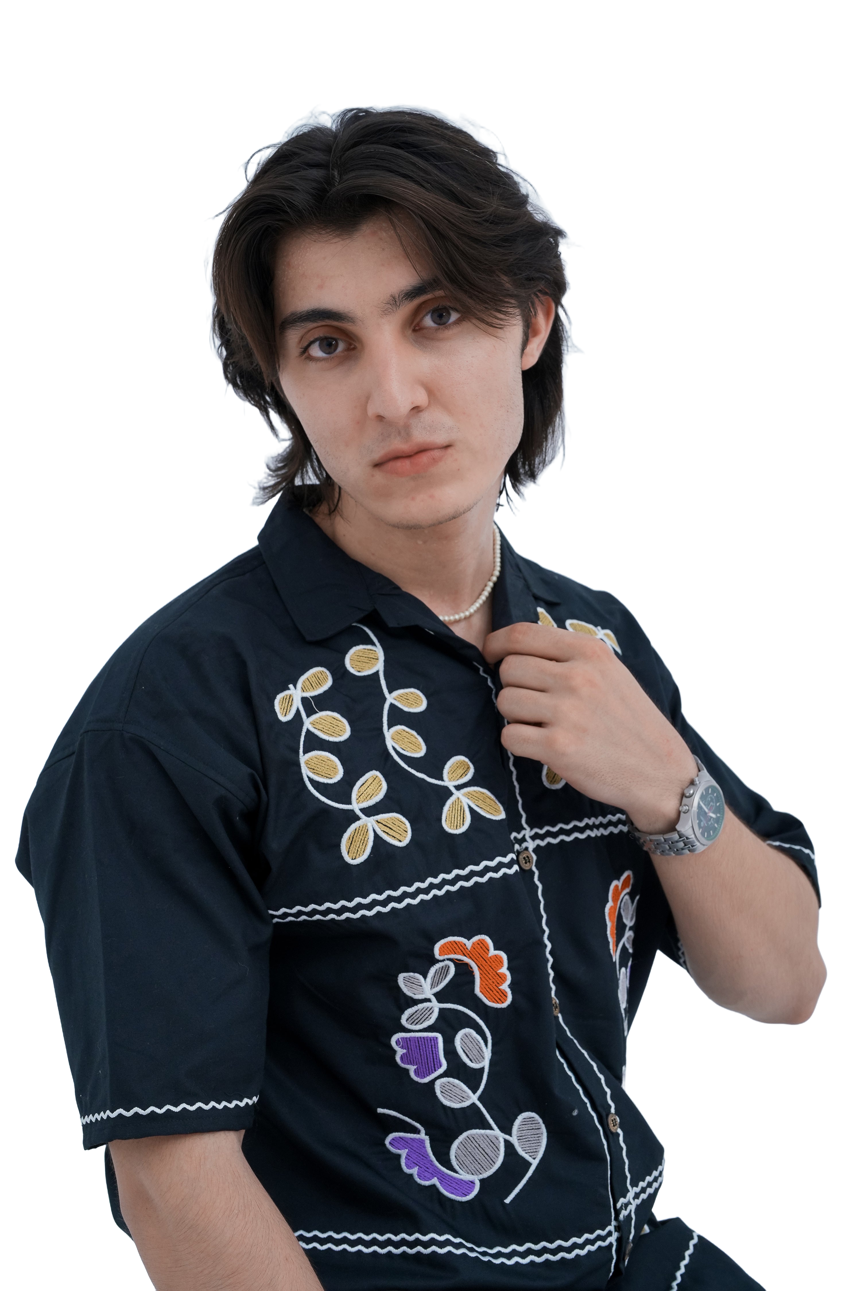 Wander Embroidered Shirt - front view
