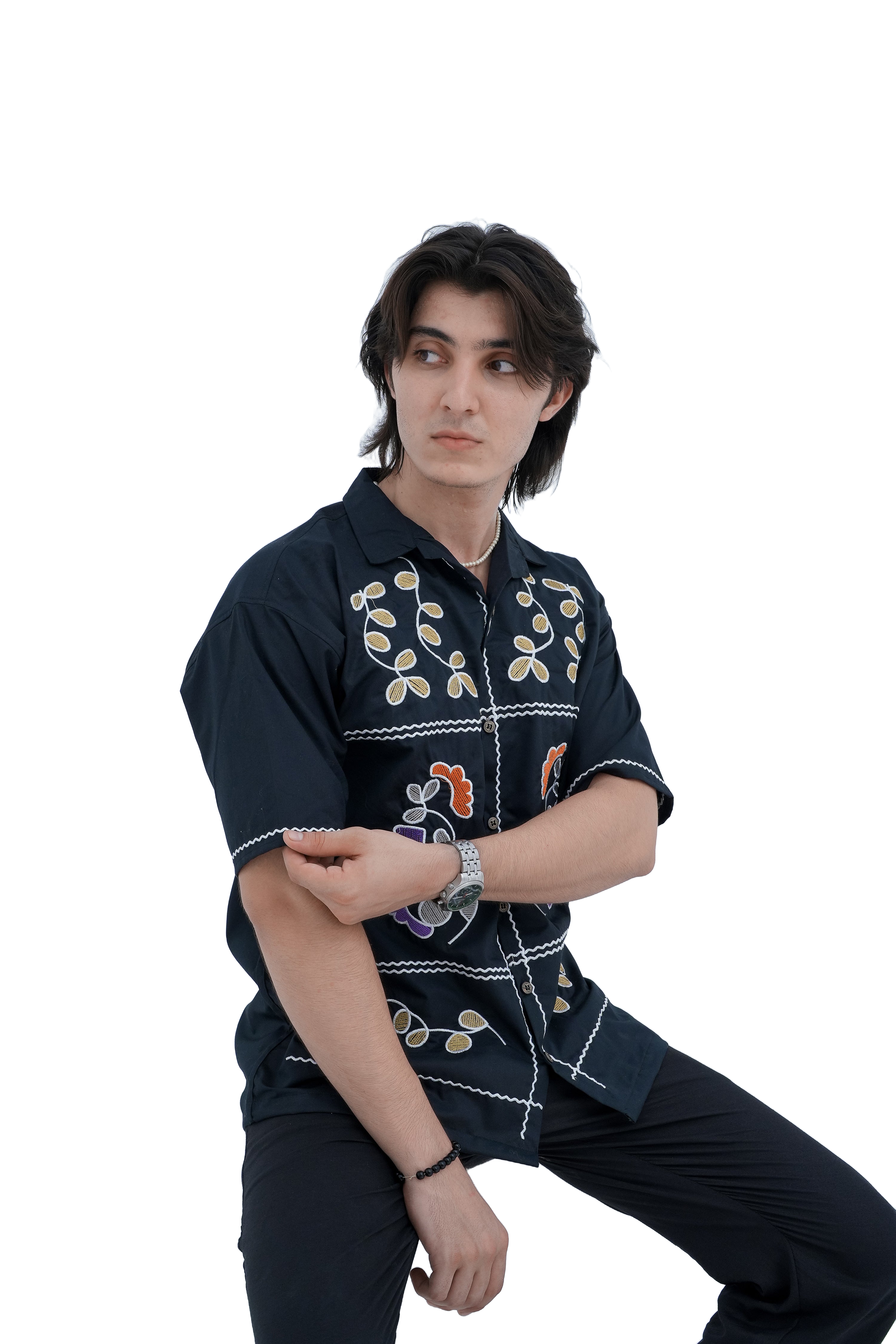 Wander Embroidered Shirt - side pose