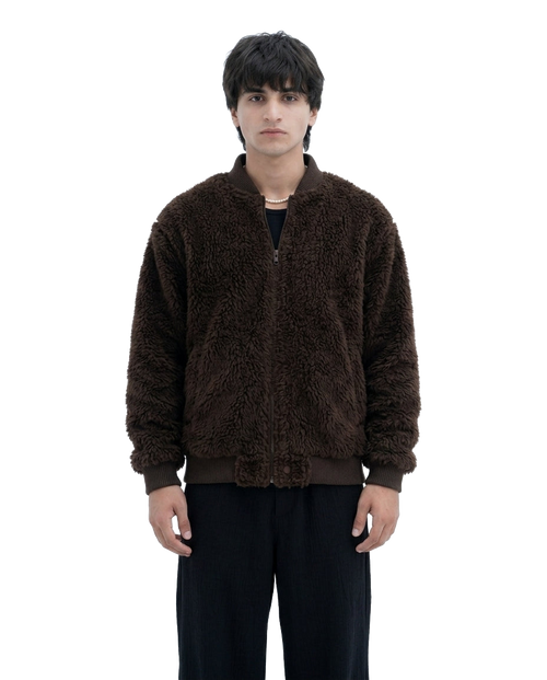 Espresso Faux Fur Jacket - remove_bg