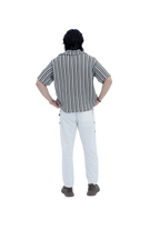 Snap Side Trousers in White - back view