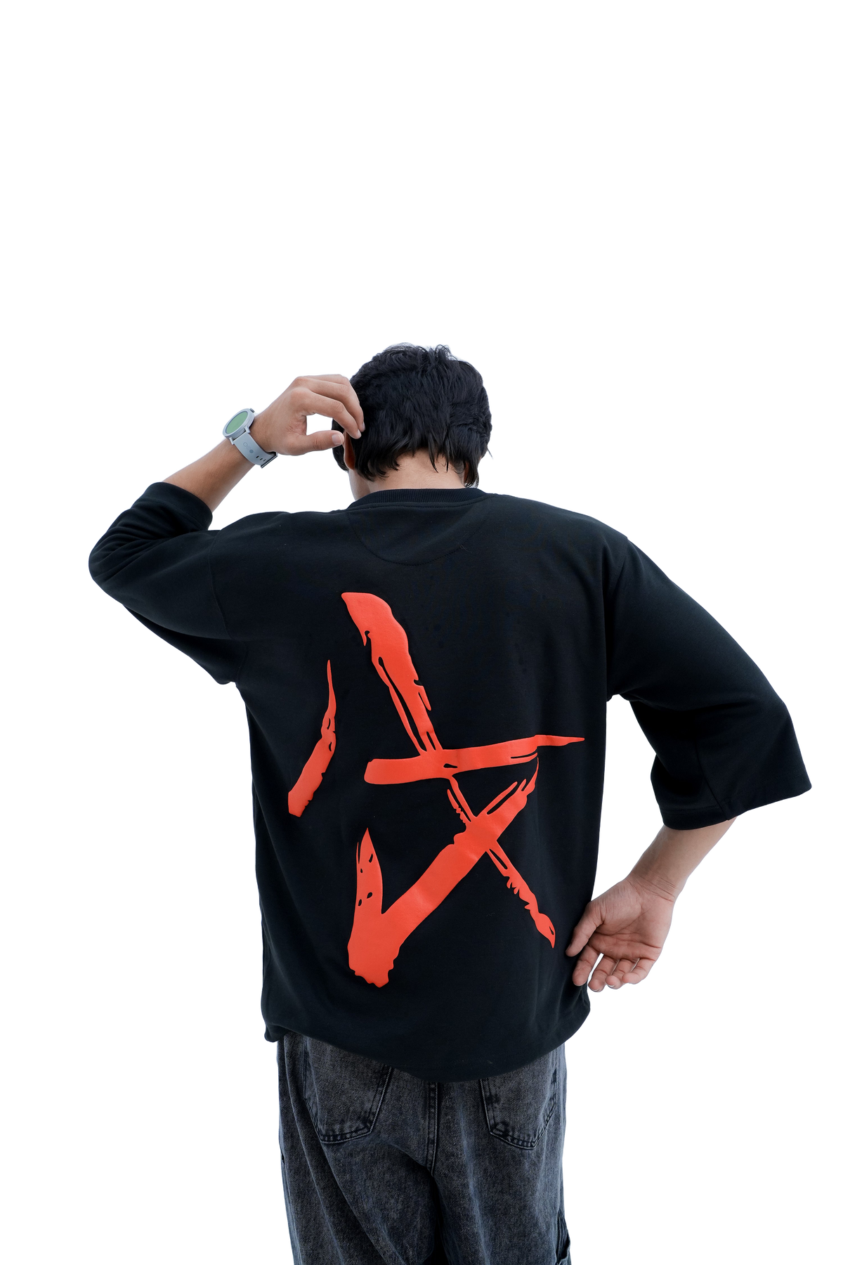 Mark Logo Tee - back logo pose