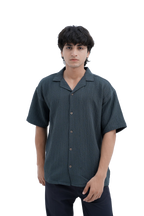 Horizon Camp Shirt in Charcoal - front bust