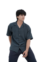 Horizon Camp Shirt in Charcoal - side view