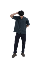 Horizon Camp Shirt in Charcoal - side action pose